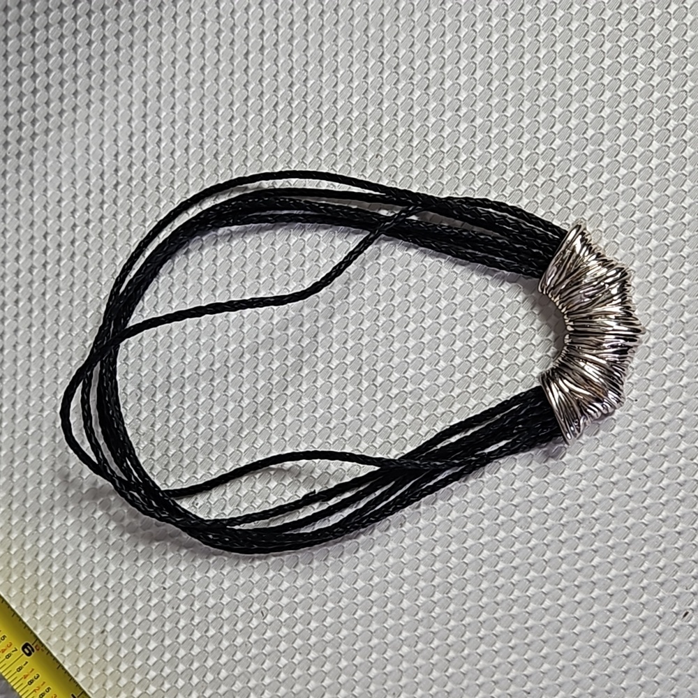 ISREAL  MODERNIST ROPE STERLING NECKLACE - Picture 6 of 8